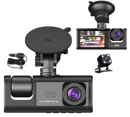 3 Channels Car Black Box Wi-Fi Dash Cam 1080P Full Hd