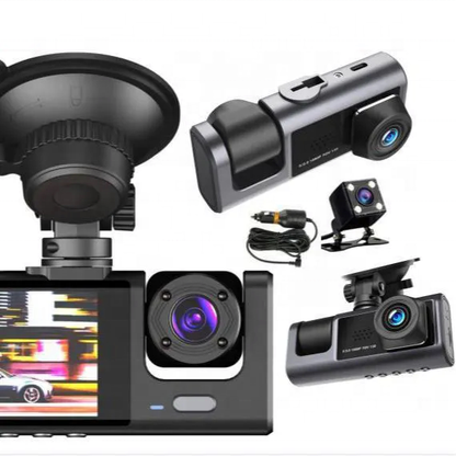 3 Channels Car Black Box Wi-Fi Dash Cam 1080P Full Hd